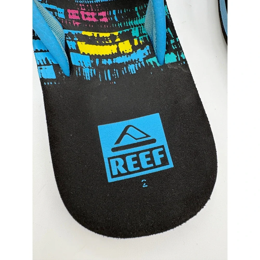 Boys Quiksilver & Reef Flip Flop Sandals Bundle Black Brown Blue Size 2 3 Lot